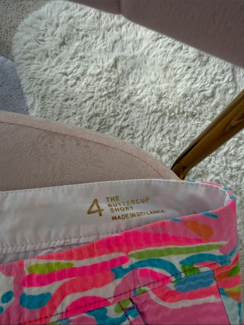 Lilly Pulitzer Pink Multicolor Scallop-Hem Shorts